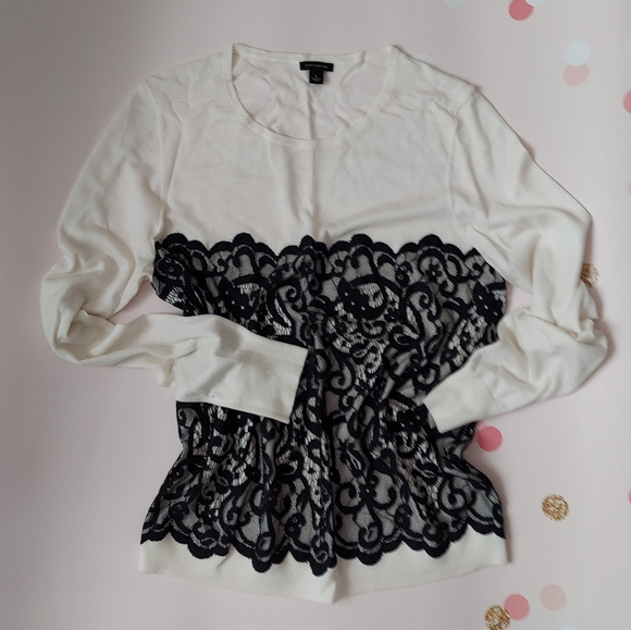 Ann Taylor knit blouse size L - Picture 3 of 4